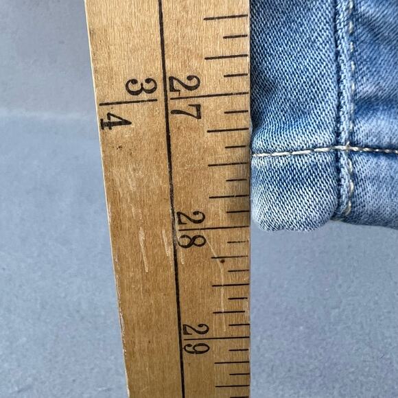 Tommy Jeans Women's 0/25 Light Blue Red Blue Tuxedo Stripes 90s Preppy Jeggings - Picture 6 of 15